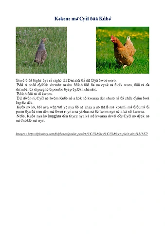 Kəkɛnɛ mə̄ Cyɛ̌l ɓāā Kúbə̂