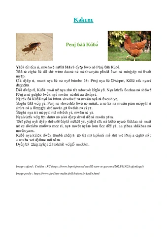 Kəkɛnɛ mə̄ Pénj ɓāā Kúɓə̂